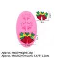 Pink silicone fondant mold featuring Christmas bell shapes for baking and crafts - US 6 / Pink