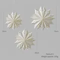 Set di 3 fiocchi di neve in carta 3D bianchi da 35cm, 45cm e 55cm per decorazioni natalizie - Fiocco di Neve a 15 Punte Set A / 35cm/45cm/55cm