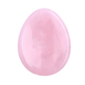 Pietra dell'ansia in quarzo rosa lucido a forma di uovo per alleviare lo stress e cura - Quarzo rosa
