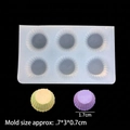 Molde de silicona de 6 cavidades para mini galletas y tartas de 1,7 cm de diámetro - Estilo 9