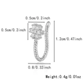 925 sterling silver star flower nose cuff with sparkling cubic zirconia stones - Twist Flower - Silver