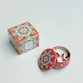 Red mandala soy wax scented candle with dried flowers in a decorative metal tin - Extra Small Bubble Wrap 5.5 X 3.6 Cm. / Gu And Jingui