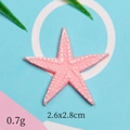 Macro view of pink resin starfish accessory for DIY crafts with 2.6x2.8cm dimensions - Pink Thin Sea Star