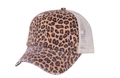 Cappellino da baseball classico con stampa leopardata e retro in rete traspirante - Leopardato Caffè