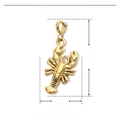 Detailed parameter display for gold stainless steel lobster pendant with size markings - Lobster (YF244x3)