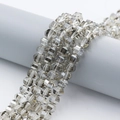 Perle sfaccettate in vetro grigio fumo da 8mm per gioielli fai da te e collane - Grigio fumo