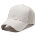 Classic cream white mesh trucker hat with breathable mesh back and curved brim - Light Beige