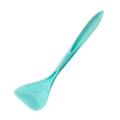 Mint green silicone pet food spoon with ergonomic long handle for dog and cat cans - Cyan Spoon