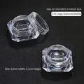 Diamond-shaped 3g clear plastic nail art container with a screw cap for accessories - Large Diamond Shaped Bottle (3.3*2.1cm)