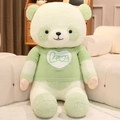 Peluche di panda con maglione verde a maglia con cuore e scritta LOVE - 60CM / Verde matcha