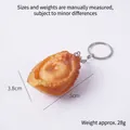Lifelike artificial abalone keychain pendant in brown resin for decorative display - Light Color Dried Abalone-With Keychain