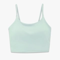 High-impact mint green double-sided nylon sports bra with thin shoulder straps - Island Mist