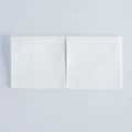 Two square white microfiber jewelry pouches in a minimalist symmetrical layout - 9*9cm / White