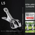 Set of 10 large stainless steel windproof clothes pegs for drying blankets and laundry - Extra Large Hanger Clips【10 Pack】