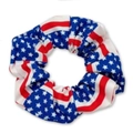 Patriotisches Scrunchie mit US-Flaggen-Design in Rot Weiß und Blau mit Sternenmuster - Flaggen-Mix-Stil (1)
