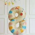 Polka dot number 8 animal balloon with colorful patterns for kids birthday party - Animal Snake Print Style