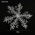 White 20cm snowflake Christmas tree ornaments with colorful laser wire 3-pack set - 20CM Snowflake 3 Pieces/Pack