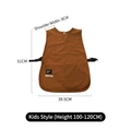 Grembiule pittura impermeabile marrone per bambini 100-120cm con dimensioni - Grembiule a gilet per bambini - Marrone (Altezza 100-120 cm)