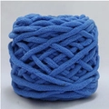 Ovillo de lana de terciopelo azul grueso para proyectos de punto y ganchillo DIY - Azul Real (18)