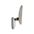 Moderne sculpturale open ring in gepolijst zilver met een avant-gardistisch design - Eén maat / Zilver