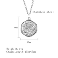 Silberne Halskette aus Edelstahl mit Nordstern-Anhänger und unregelmäßiger Knitteroptik - Silber