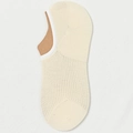 Calcetines invisibles de algodón beige crema con malla transpirable y talón reforzado - Talla Única 34-40 / Color Piel