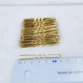 Lot d'épingles à cheveux en U ondulées dorées de 5 cm pour coiffures de mariée - Épingle en U épaissie / 6cm (50 Pièces/Paquet) / Or
