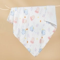 Soft 6-layer cotton baby blanket with blue elephant and pink rabbit cartoon prints - 4-Layer 70*90cm / Elephant Crown