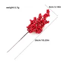 Detailed view of red artificial berries with dimensions showing 26cm length for home decor - Red Multi-branch Berries