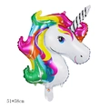 Standing 3D rainbow unicorn foil balloon for children birthday party decor 51x58cm - Colorful Medium Unicorn Head-51*58cm