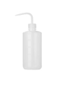 Flacon de rinçage 500ml translucide avec buse et graduation pour cils - 500ml / Blanc
