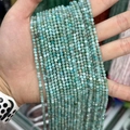 Faceted light blue amazonite natural stone beads for jewelry making 2-3mm - Grade B Amazonite 3mm