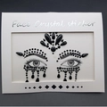Single piece black acrylic face crystal stickers set in elegant white envelope - 1072