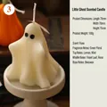 Ghost-shaped scented candle in white soy wax for Halloween and winter home decor - Halloween Ghost Candle Style 3