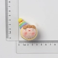 Pink knitted doll charm with colorful hat measuring 5cm height and 4cm width - MENGSI Rainbow Hat Dumpling