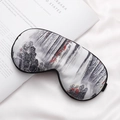 Imitation silk sleep eye mask featuring traditional Chinese ink wash landscape painting - Ethnic Style-Ink Splash