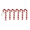6er-Set rot-weiße Weihnachts-Zuckerstangen-Anhänger aus PVC mit galvanisierter Schicht - 13cm Rot & Weiß Galvanisiert (6er-Set)