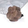 Clip de diffuseur d'huiles essentielles en bois en forme de fleur avec grain naturel - Noyer Noir Fleur de Prunier Voiture
