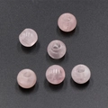 Pink semi-transparent natural stone beads for DIY jewelry making with smooth finish - 1 Piece / Rose Quartz