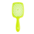 Hollow-out hair brush in vibrant neon green color for easy styling and fast drying - Fluorescent Green