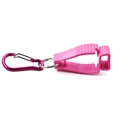 Pink multipurpose plastic glove clip with metal carabiner and secure ring for work - Pink Upgraded Spring Buckle