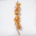 Guirlande d'automne de 100cm avec feuilles d'érable et citrouilles pour déco d'Halloween - Liane de Feuilles d'Érable et Citrouille (AG250527)
