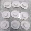 Nueve mini sombreros de vaquera blancos con estampado de vaca para manualidades DIY - Sombrero de Vaquero Blanco (5.4cm)