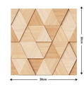 3D geometric wood grain textured wall sticker panel measuring 30x30cm for home decor - 1501-3D Geometric Wood
