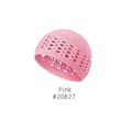 Rosafarbene handgehäkelte hohle Strickmütze für Kinder mit atmungsaktivem Design - Rosa