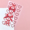 Sparkling red heart rhinestones and 3D ribbon bow facial stickers for fairy makeup - Scarlet Bow Heart Jewels (BJA-642)