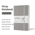 Light gray dotted bullet journal with 160 sheets of 100g paper and elastic closure - A5 / Gray