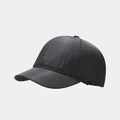 Macro detail of dark grey baseball cap featuring a unique hexagonal honeycomb texture - Adjustable / Dark Gray