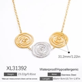 Zweifarbige Edelstahlkette, wasserfest und hypoallergen für einen modernen Stil - Gold und Silber