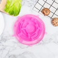 Set di 6 coperchi estensibili in silicone rosa di varie dimensioni per alimenti - 55g Set Tondo da 6 (Tre Orecchie) / Rotondo Rosa
